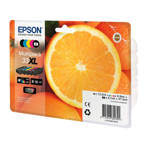originale Tintenpatrone für EPSON Drucker T2996multi, Multipack (BK,C, M, Y), XL-Füllmenge