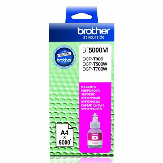 originale Nachfüllflasche für Brother Tintentank Drucker, BT-5000M, magenta