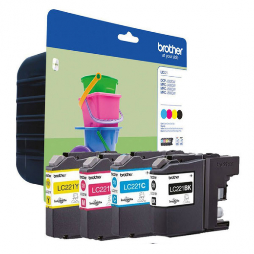 Tintenpatrone original für brother Geräte LC-221 / LC-223, Multipack, 