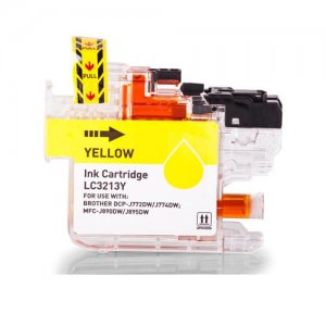 Tintenpatrone kompatibel zu Brother LC3213Y, yellow, mit Chip