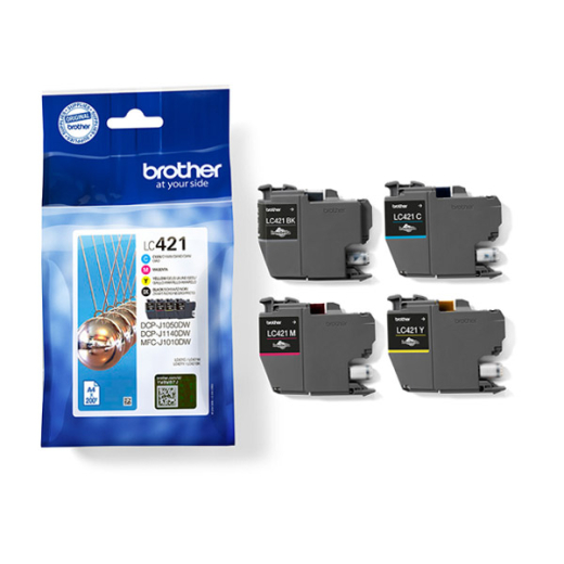 Tintenpatrone original für brother Geräte LC-421, Multipack