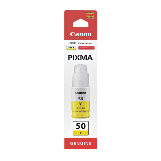 kompatible Tintenflasche für Canon Megatank Geräte, GI-50Y, yellow, gelb