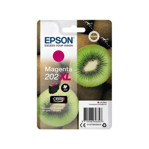 originale Tintenpatrone für EPSON Drucker 202MXL, magenta, Kiwi-Serie, XL-Füllmenge