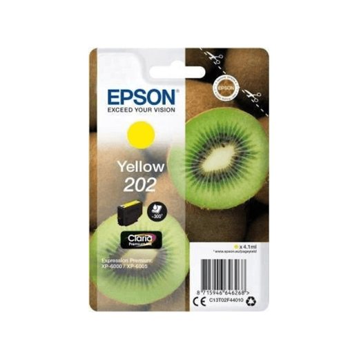 originale Tintenpatrone für EPSON Drucker EPSON 202Y, yellow, gelb, Kiwi-Serie