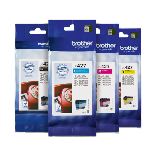 Tintenpatrone original für brother Geräte LC-427, Multipack