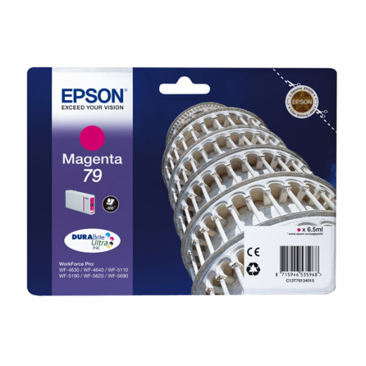 originale Tintenpatrone für EPSON Drucker EPSON T7913, magenta, Pisa-Serie