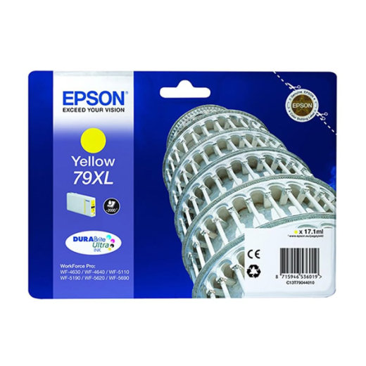 originale Tintenpatrone für EPSON Drucker EPSON T7904, yellow, gelb, Pisa-Serie, XL-Füllmenge