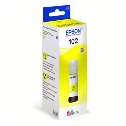 originale Tintenflasche EPSON Ecotank Geräte, 102Y, yellow, gelb,