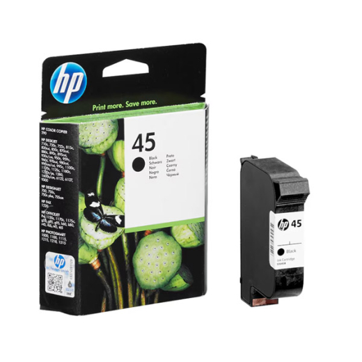 originale Tintenpatrone für HP Drucker: HP 45 BK, schwarz