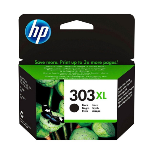 originale Tintenpatrone für HP Drucker: HP 303 BK, schwarz, XL-Füllmenge