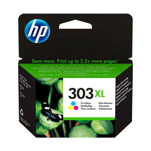 originale Tintenpatrone für HP Drucker: HP 303C-XL, tri-color (C, M, Y), XL-Füllmenge