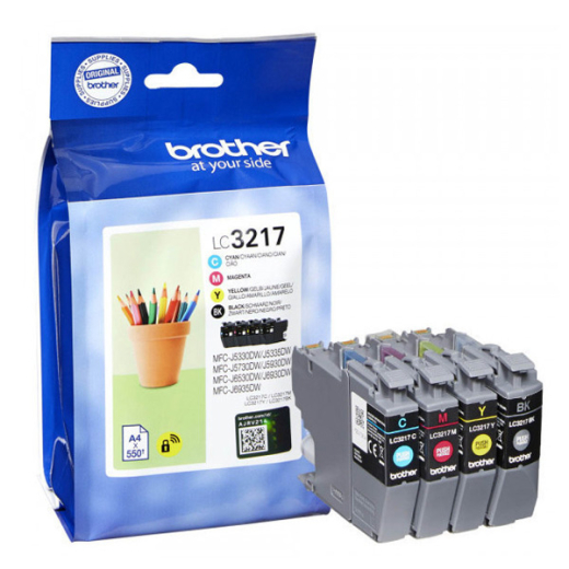 Tintenpatrone original für brother Geräte LC-3217, Multipack 