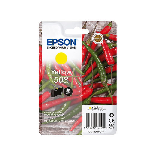 originale Tintenpatrone für EPSON Drucker EPSON 503Y, yellow, gelb (Chili-Serie)