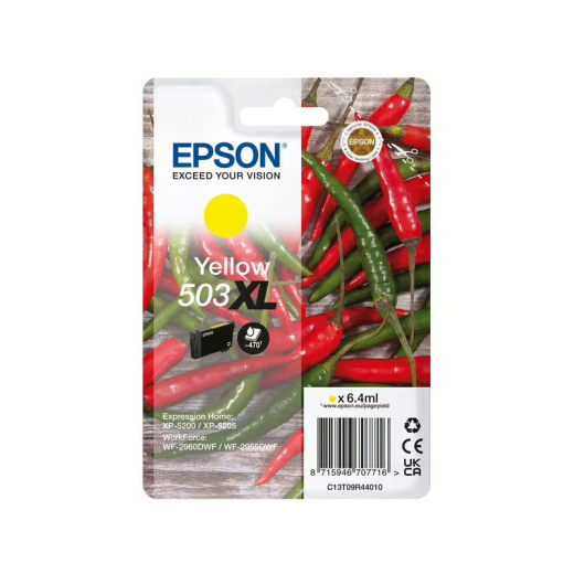 originale Tintenpatrone für EPSON Drucker 503Y XL, yellow, gelb, (Chili-Serie), XL-Füllmenge
