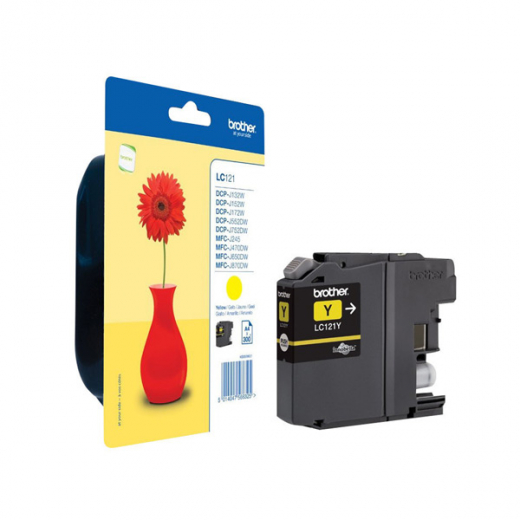 Tintenpatrone original für brother Geräte LC-121 / LC-123, yellow, 