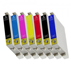 Tintenpatronen Kombipack kompatibel zu EPSON T0546 BK, C, M, Y, R, BM, B