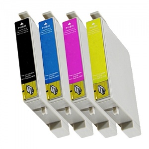 Tintenpatronen Kombipack kompatibel zu EPSON T0545 BK, C, M, Y