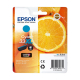 originale Tintenpatrone für EPSON Drucker T3362C-XL, cyan, Orange-Serie, XL-Füllmenge