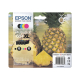 originale Tintenpatrone für EPSON Drucker 604 Multipack (BK,C, M, Y), (Ananas-Serie)